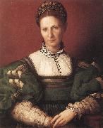 BRONZINO, Agnolo Portrait of a Lady in Green France oil painting reproduction